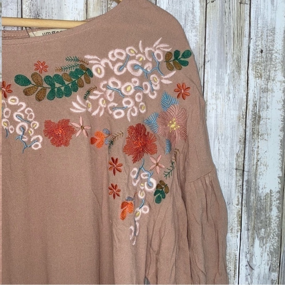 Umgee Blush Embroidered Dress - Picture 6 of 8